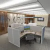 6x6 Cubicles-54″H - 4 MAN L Shape Fully Fabric QUAD Office Workstations-U - 6x6 Cubicles-54 Shape Fully