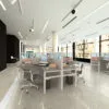 5x5 Cubicles- 54″ H - 2 MAN (MIRROR) L Shape Glazed Office Desk -E - 5x5 Cubicles- 54 Mirror (view 7)