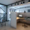 6x6 Cubicles-54″H- ONE MAN L Shape Fully Fabric Office Workstations-U - 6x6 Cubicles-54 H- One