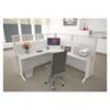 5x5 Cubicle -54" H- One Man Glazed L shape Workstation-E - 5x5 Cubicle -54 H-