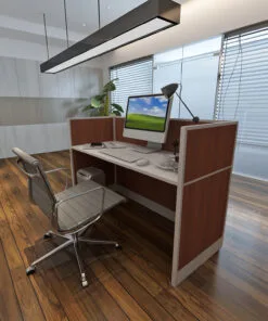 4x2 Cubicles -43″ H- ONE MAN U Shape Fully Laminated Office Workstations -MV - 4x2 Cubicles -43 H-