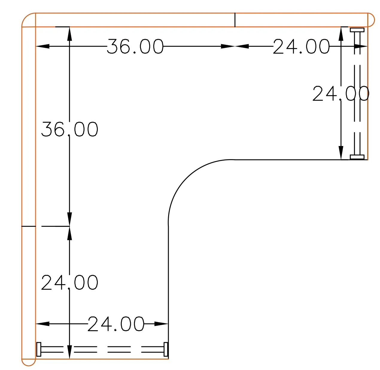 Layout2 5x5 Cubicle-54″ H- ONE MAN L Shape Fully Fabric Cubicle Office Workstation-E - 5x5 Cubicle-54 H- One (view 2)
