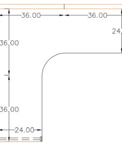 6×6 Cubicle -54″ H- One Man L Shape Fully Fabric Office Workstation -E - Cubicle -54 H- One (view 2)