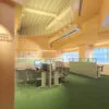 6x6 Cubicles- 54″H - 2 MAN (MIRROR) Glazed L Shape Cubicle Workstations-E - 6x6 Cubicles- 54 Mirror
