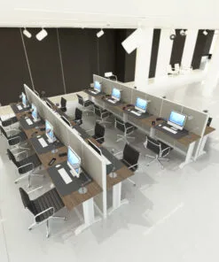 4x2 U Shape Workstation- 54″H-8 MAN (U Shape) Fabric Call Center Office workstations-E - 4x2 Shape Workstation- 54