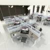 5x5 Cubicles- 51″ H- 6 MAN (PACKED) L Shape Glazed Office Workstations-E - 5x5 Cubicles- 51 H- (view 8)