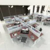 5x5 Cubicles- 51″ H- 6 MAN (PACKED) L Shape Glazed Office Workstations-E - 5x5 Cubicles- 51 H- (view 11)