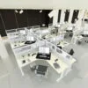 5x5 Cubicles- 51″ H- 6 MAN (PACKED) L Shape Glazed Office Workstations-E - 5x5 Cubicles- 51 H- (view 10)