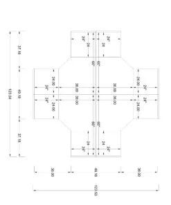 5x5 Quad Cubicles-43″ H- 4 MAN L Shape Fully Laminated Office Workstations-MV - 5x5 Quad Cubicles-43 H- (view 2)