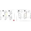 6x6 Cubicles -54″ H-2 MAN (MIRROR) Glazed L Shape Office Workstations -U - 6x6 Cubicles -54 H-2 (view 3)