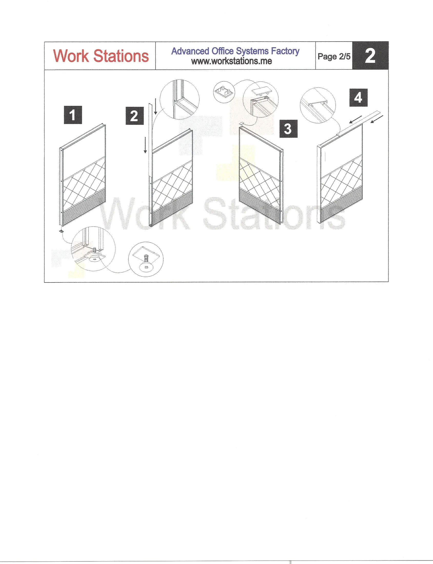 5x5 Quad Cubicles-43″ H- 4 MAN L Shape Fully Laminated Office Workstations-MV - 5x5 Quad Cubicles-43 H- (view 11)