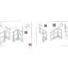 6x6 Cubicles -54″ H-2 MAN (MIRROR) Glazed L Shape Office Workstations -U - 6x6 Cubicles -54 H-2 (view 4)