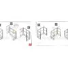 6x6 Cubicles -54″ H-2 MAN (MIRROR) Glazed L Shape Office Workstations -U - 6x6 Cubicles -54 H-2 (view 5)