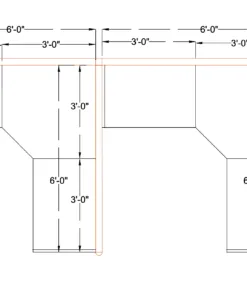 6x6 Cubicles -54" H- 2 MAN (DOUBLE) L Shape Fully Fabric Office Workstations-E - 6x6 Cubicles -54 H- (view 2)