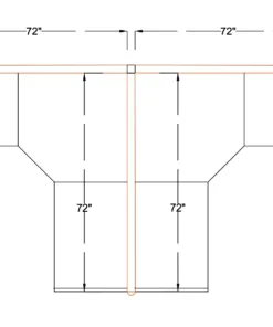 6x6 Cubicles- 54″H - 2 MAN (MIRROR) Glazed L Shape Cubicle Workstations-E - 6x6 Cubicles- 54 Mirror (view 2)
