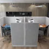 5x5 Cubicles -54″ H- 2 MAN (MIRROR) L Shape Fully Fabric Office Workstations -U - 5x5 Cubicles -54 H-