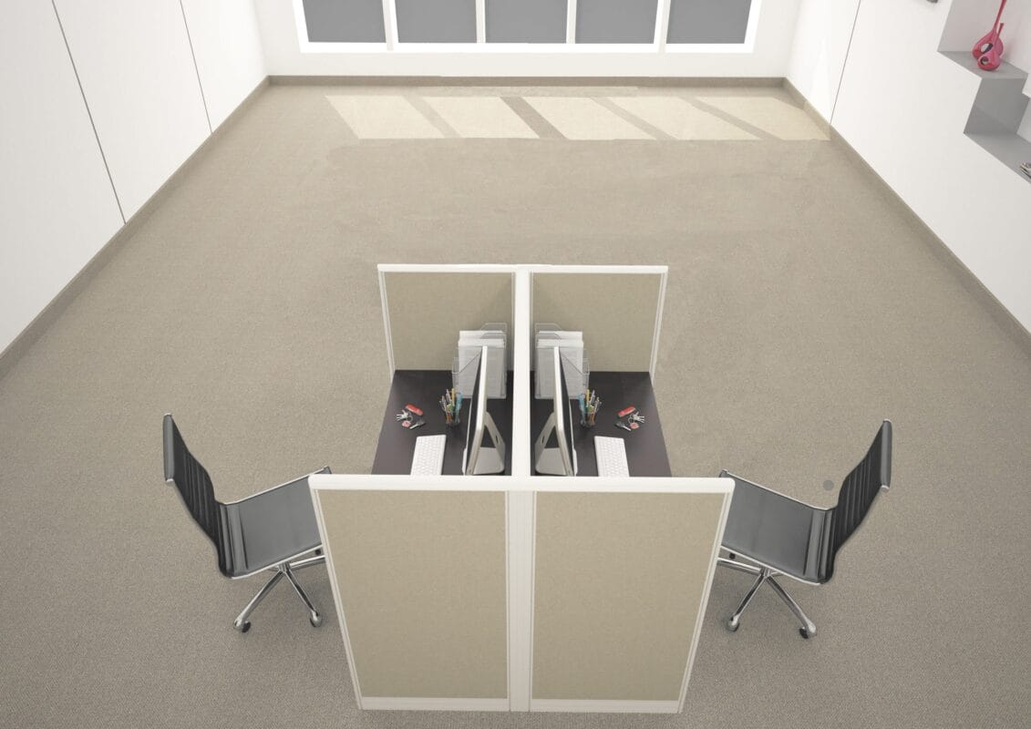 4x2 Cubicles- 54″H- 2 MAN Call Center Telemarketing Office Workstations -U - 4x2 Cubicles- 54 H-