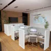 6x6 Cubicles-54″ H- 2 MAN (DOUBLE) Fully Fabric L Shape Workstations -U - 6x6 Cubicles-54 H- Double
