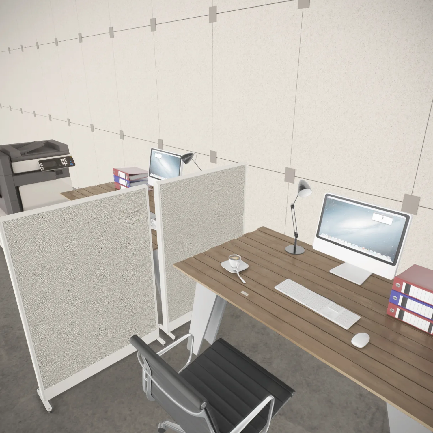 Fabric Wrapped Panel-251H-CPPSR D-panel3Copy Free Standing Cubicles Room Partition Panel Divider 24"x 54" - Free Standing Cubicles Room (view 4)