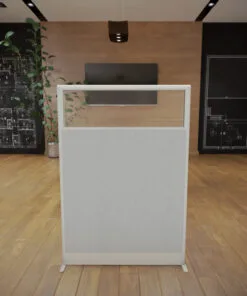 Free Standing Cubicles Room Partition Glazed Panel Divider 24"x 51" - Free Standing Cubicles Room
