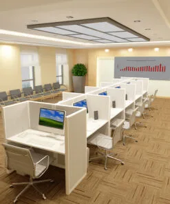 4x2 Cubicle -54″ H - 11 MAN CALL CENTER CUBICLES-U - 4x2 Cubicle -54 11