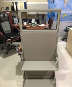 Portable Cubicle Glazed Partition 36"x 54" - Portable Cubicle Glazed Partition