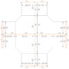 5x5 Cubicles - 54″H - 4 MAN (QUAD) Glazed L Shape Office Cubicles-U - 5x5 Cubicles 54 Quad (view 2)