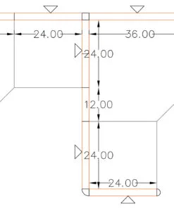 5x5 Cubicle - 54″ H- 2 MAN (DOUBLE) GLAZED L Shape Office Workstations-U - 5x5 Cubicle 54 H- (view 2)