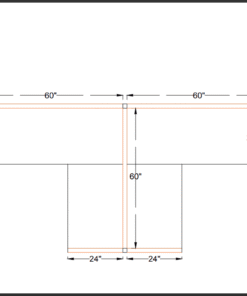 5x5 2 MAN MIRROR Cubicles-43″ H- 2 MAN L Shape Fully Laminated Office Workstations-MV - 5x5 Mirror Cubicles-43 H- (view 2)