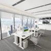 5x2 Cubicles- 2 MAN (MIRROR) U Shape Office Glazed 51" H Office Workstations-VE - 5x2 Cubicles- Mirror Shape
