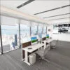 5x2 Cubicles- 51″ H- 1 MAN U Shape Glazed Office Workstations-MV - 5x2 Cubicles- 51 H-