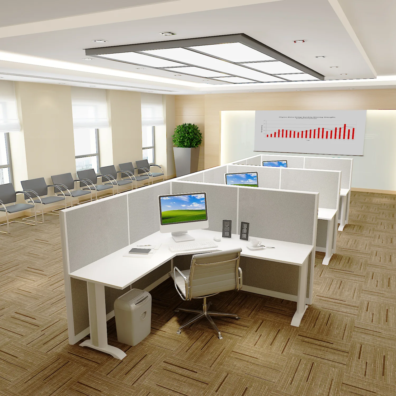 7modified2 (1) 5x5 Cubicles- 51″ H- 3 MAN (PACKED) L Shape Fabric Office Workstations-E - 5x5 Cubicles- 51 H-