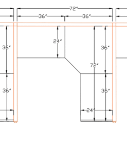 6x6 CUBICLES-54" H- 3 MAN (PACKED) L Shape Fully Fabric Office Workstations-E - 6x6 Cubicles-54 H- Packed (view 2)
