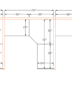 6x6 Cubicles- 51″ H- 3 MAN (PACKED) L Shape Fully Fabric Office Workstations-E - 6x6 Cubicles- 51 H- (view 2)