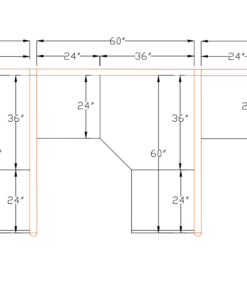 5x5 Cubicles- 51″ H- 3 MAN (PACKED) L Shape Fabric Office Workstations-E - 5x5 Cubicles- 51 H- (view 2)