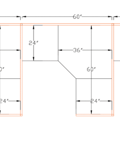 5x5 Cubicles- 54" H - 3 MAN (PACKED) L SHAPE Glazed Office Custom Workstations-U - 5x5 Cubicles- 54 Packed (view 2)