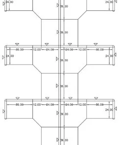 6x6 Fabric Cubicles- 51″ H- 6 MAN (PACKED) L Shape Office Workstations-U - 6x6 Fabric Cubicles- 51 (view 2)
