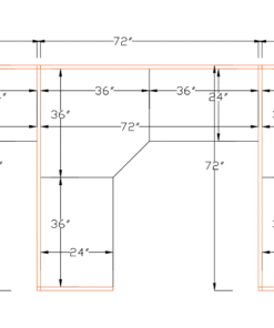 6x6 Cubicles -51″ H- 3 MAN (PACKED) L Shape Glazed Office Cubicles -U - 6x6 Cubicles -51 H- (view 2)