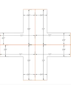 6x6 Quad Cubicles-43″ H- 4 MAN L Shape Fully Laminated Office Workstations-MV - 6x6 Quad Cubicles-43 H- (view 2)