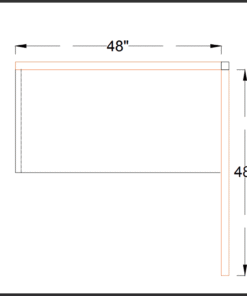 4x4 Cubicles -51″ H- ONE MAN L Shape glazed Office Workstations -V - 4x4 Cubicles -51 H- (view 2)