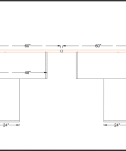6X6 Laminated Cubicles-51″ H- 2 MAN (GLAZED ) Open Space Laminated Office Workstations-VE - 6x6 Laminated Cubicles-51 H- (vie
