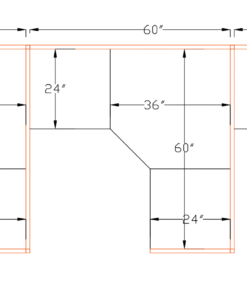 5x5 Cubicles- 51″ H- 3 MAN L Shape Glazed PACKED Office Workstations-U - 5x5 Cubicles- 51 H- (view 2)