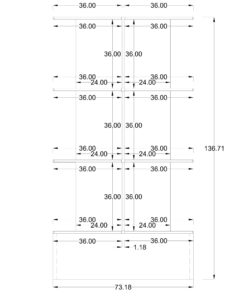 3X3 & 4x3 Cubicles -51″ H- 7 MAN U Shape Glazed Office Call Center -VE - 3x3 4x3 Cubicles -51 (view 2)