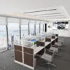 4x2 Cubicles -51″ H- 8 MAN U Shape Glazed Office Call Center -V - 4x2 Cubicles -51 H-