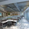 5X5 Cubicles -51″ H- TEN MAN U Shape glazed Office Workstations -VE - 5x5 Cubicles -51 H-