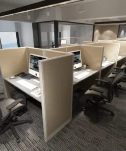 4x2 Cubicle -54″ H - 11 MAN CALL CENTER CUBICLES-U - 4x2 Cubicle -54 11