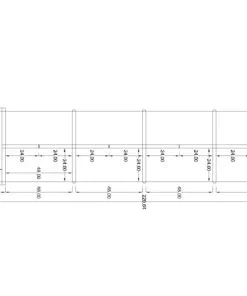 4x2 Cubicle -54″ H + 12"Tempered Glass at the Top- 9 MAN CALL CENTER CUBICLES-U - 4x2 Cubicle -54 12 (view 2)