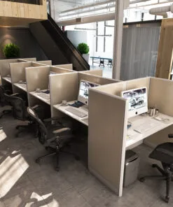 4x2 Cubicle -54″ H Fully Fabric - 9 MAN CALL CENTER CUBICLES-U - 4x2 Cubicle -54 Fully