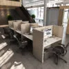 4x2 Cubicle -54″ H Fully Fabric - 7 MAN CALL CENTER CUBICLES-U - 4x2 Cubicle -54 Fully