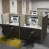 4x2 Cubicles- 54″ H- 4 MAN U Shape Telemarketing Call Center Fully Fabric-U - 4x2 Cubicles- 54 H-